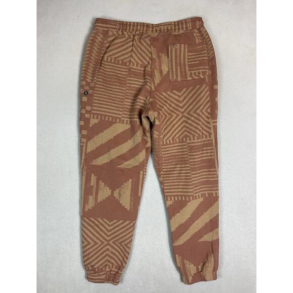 Stance Sweatpants Mens L Brown Geometric‎ Tapered Elastic Waist Fleece Jogger - Picture 11 of 12